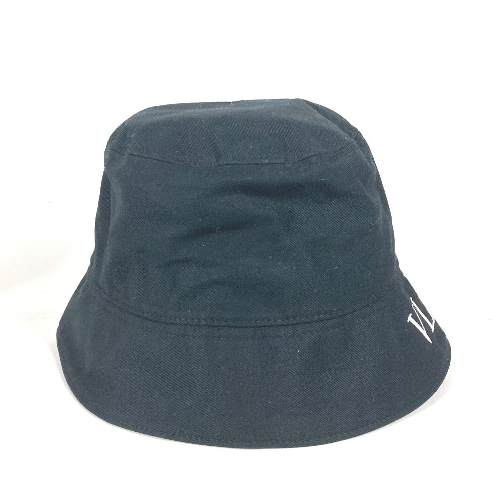 VALENTINO WY2HGA11MEX バイカラー ロゴ ハット帽 帽子 バケットハット ボブハット ハット コットン ユニセックス ブラック - brandshop-reference