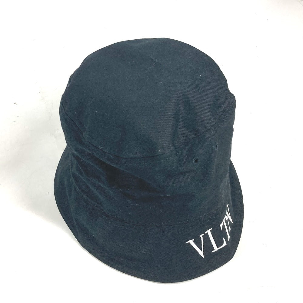 VALENTINO WY2HGA11MEX バイカラー ロゴ ハット帽 帽子 バケットハット ボブハット ハット コットン ユニセックス ブラック - brandshop-reference