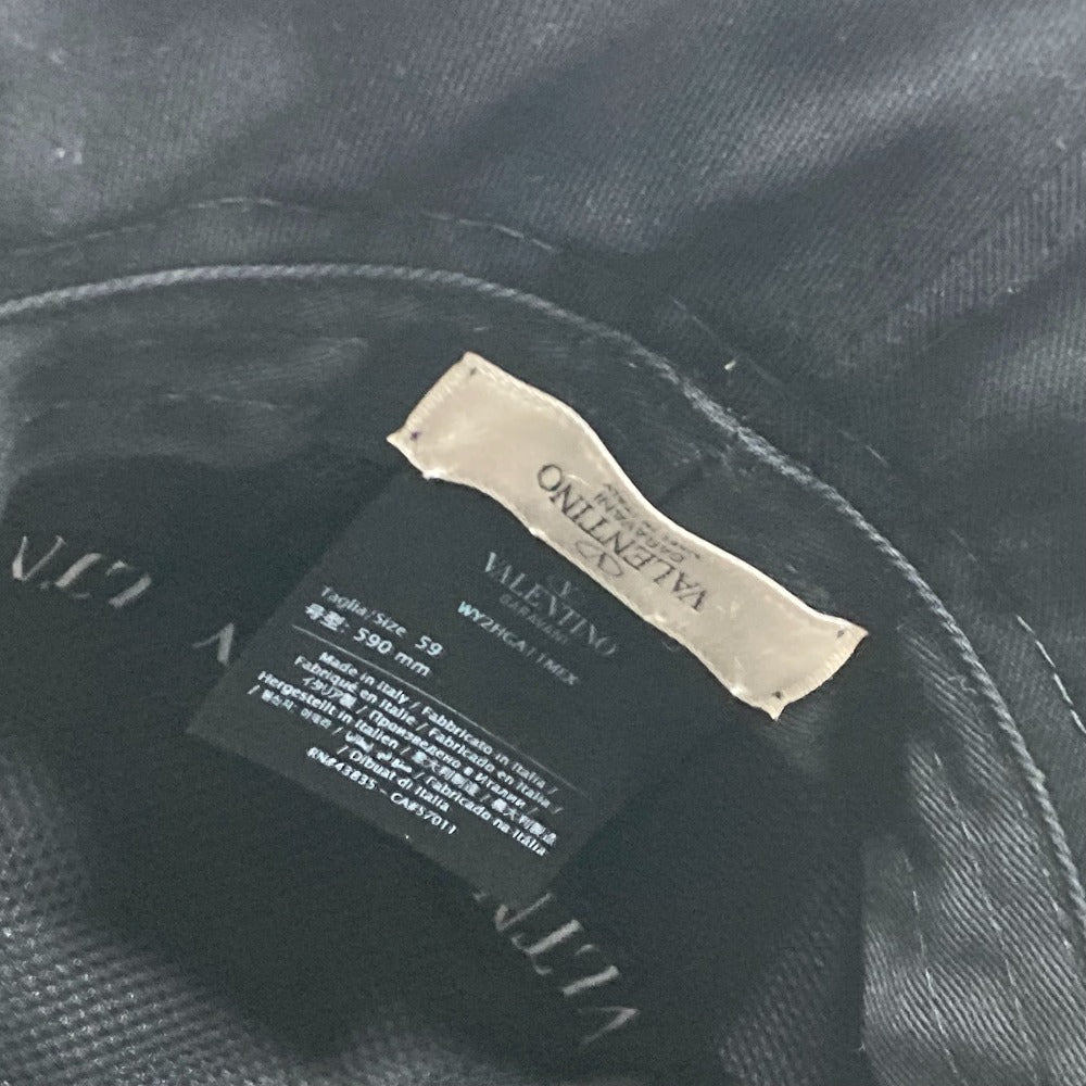VALENTINO WY2HGA11MEX バイカラー ロゴ ハット帽 帽子 バケットハット ボブハット ハット コットン ユニセックス ブラック - brandshop-reference