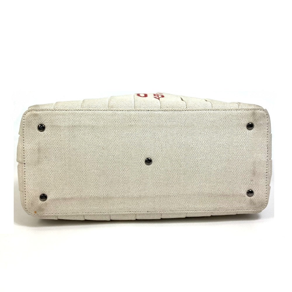 Valentino Garavani Atelier Brisse Edition 2-Way Shoulder Bag, Tote Bag, and Handbag in Canvas, Natural Beige/Red