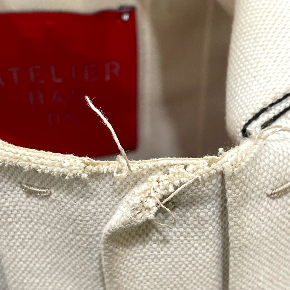 Valentino Garavani Atelier Brisse Edition 2-Way Shoulder Bag, Tote Bag, and Handbag in Canvas, Natural Beige/Red