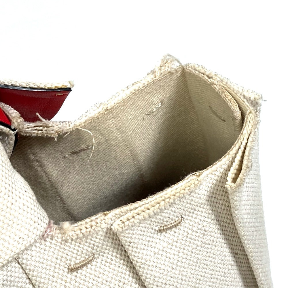 Valentino Garavani Atelier Brisse Edition 2-Way Shoulder Bag, Tote Bag, and Handbag in Canvas, Natural Beige/Red