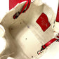 Valentino Garavani Atelier Brisse Edition 2-Way Shoulder Bag, Tote Bag, and Handbag in Canvas, Natural Beige/Red