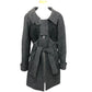 Chloe 7HMA59-7H076 Zip-up Apparel Outerwear Long Coat with Belt Wool Women's Gray