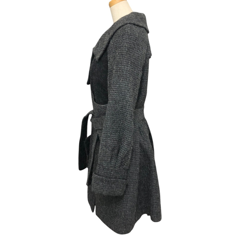 Chloe 7HMA59-7H076 Zip-up Apparel Outerwear Long Coat with Belt Wool Women's Gray