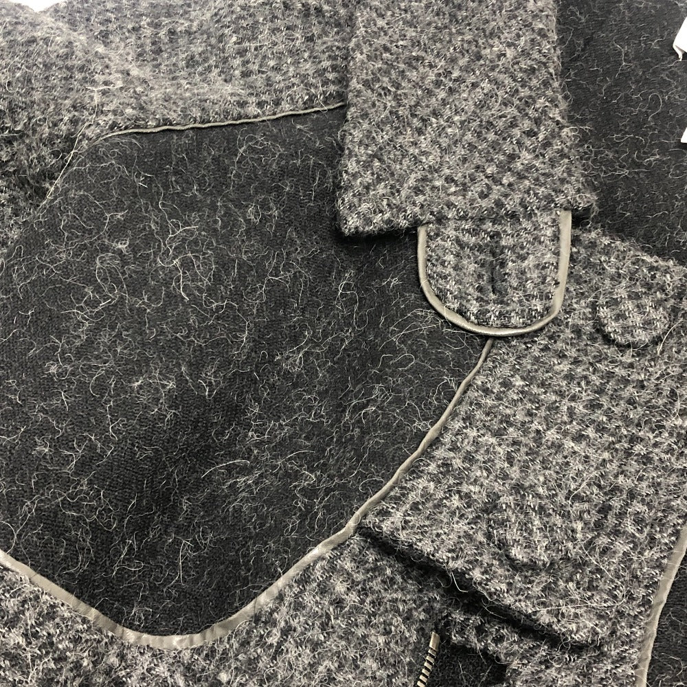 Chloe 7HMA59-7H076 Zip-up Apparel Outerwear Long Coat with Belt Wool Women's Gray