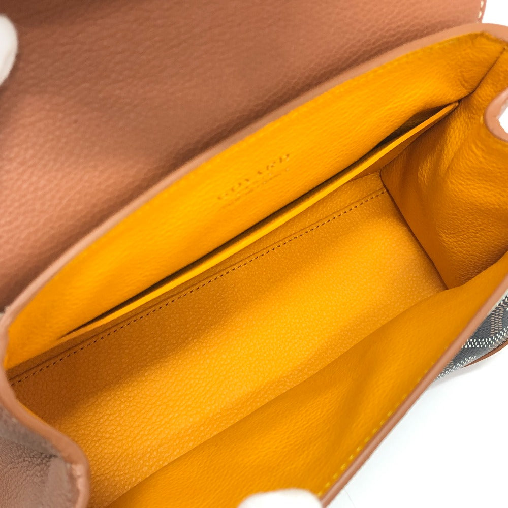 GOYARD Saigon Mini Soft Bag 2-Way Bag: Crossbody Shoulder Bag Hand Bag Coating canvas / Leather Black & Tan/Brown Used