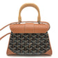 GOYARD Saigon Mini Soft Bag 2-Way Bag: Crossbody Shoulder Bag Hand Bag Coating canvas / Leather Black & Tan/Brown Used