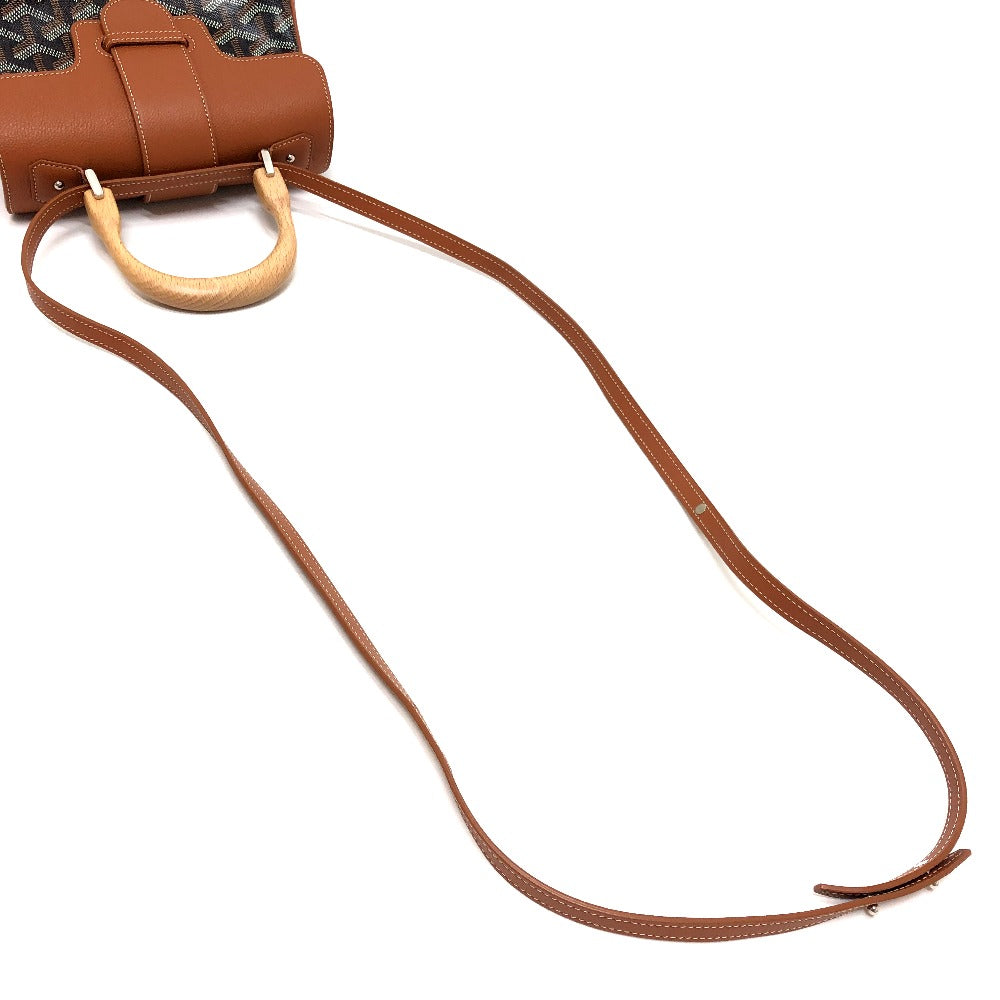 GOYARD Saigon Mini Soft Bag 2-Way Bag: Crossbody Shoulder Bag Hand Bag Coating canvas / Leather Black & Tan/Brown Used