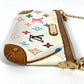 LOUIS VUITTON M60096 モノグラムマルチカラー ミラMM チェーン カバン アクセサリーポーチ ショルダーバッグ モノグラムマルチカラーキャンバス レディース ブロン ホワイト
