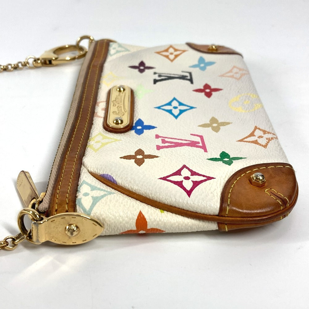 LOUIS VUITTON M60096 モノグラムマルチカラー ミラMM チェーン カバン アクセサリーポーチ ショルダーバッグ モノグラムマルチカラーキャンバス レディース ブロン ホワイト
