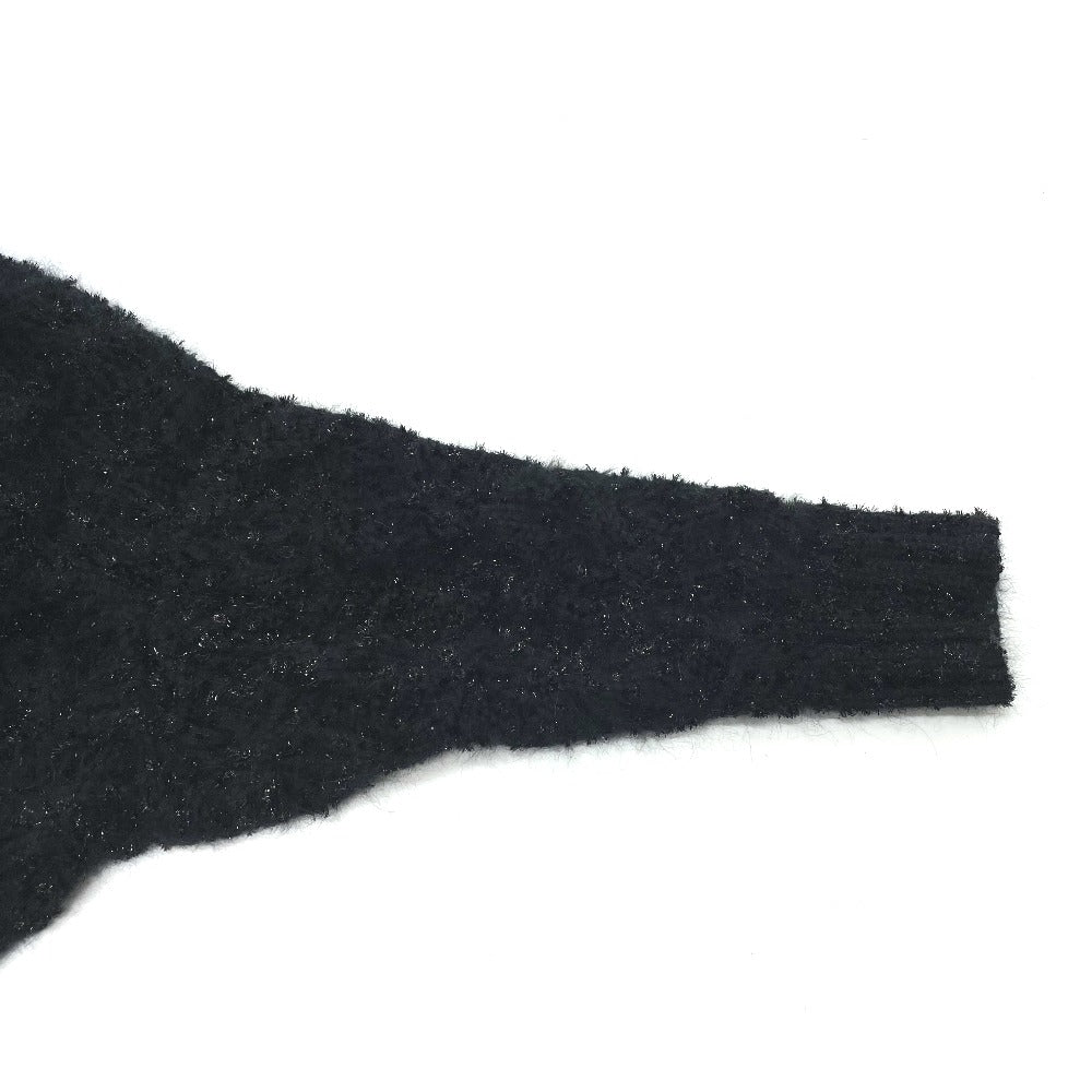 DOLCE&amp;GABBANA FXA59T Women's Dolman Sleeve Angora Knit Cardigan, 2020 Autumn/Winter, Black