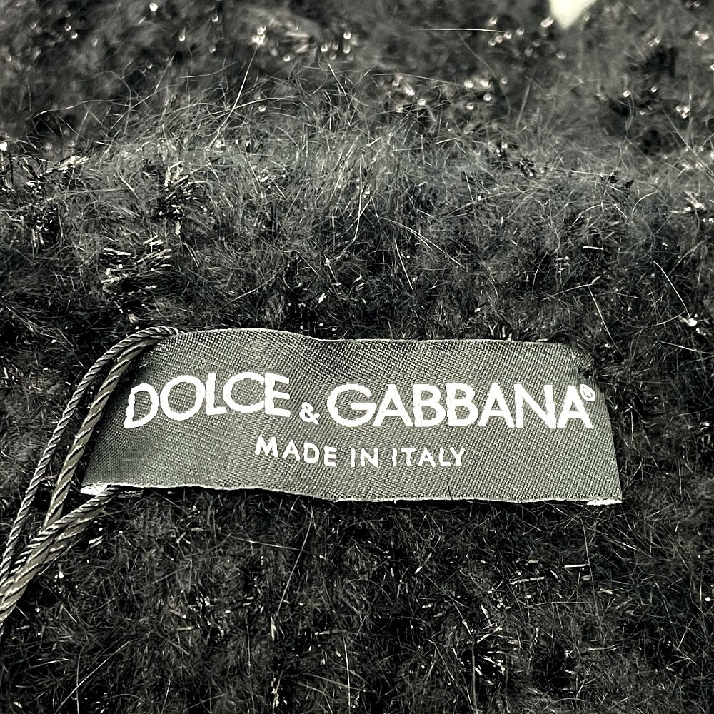 DOLCE&amp;GABBANA FXA59T Women's Dolman Sleeve Angora Knit Cardigan, 2020 Autumn/Winter, Black