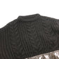 DOLCE&GABBANA ケーブル編み エナメル 長袖 セーター ニット ニット長袖 セーター ウール レディース ブラック