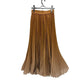 DOLCE&GABBANA Pleated Apparel Long Skirt Polyester Women's Brown