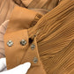 DOLCE&GABBANA Pleated Apparel Long Skirt Polyester Women's Brown