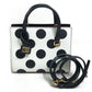 DOLCE&GABBANA ドット柄 2WAYバッグ カバン ミニ ショルダーバッグ バッグ ハンドバッグ ハンドバッグ レザー レディース ホワイト×ブラック×レッド