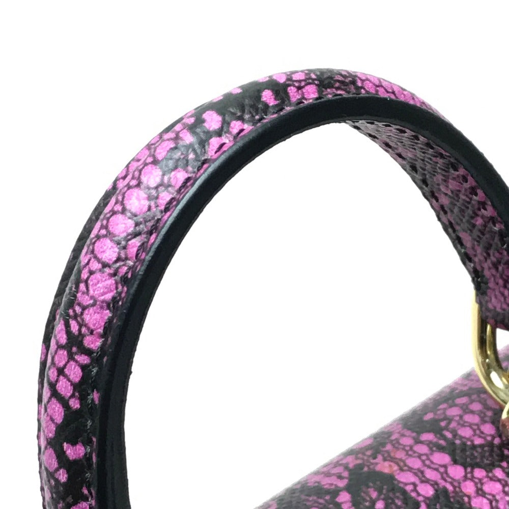 DOLCE &amp; GABBANA lace-patterned crossbody wallet bag, mini handbag, pochette, shoulder bag, leather, women's, purple-pink