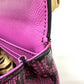 DOLCE &amp; GABBANA lace-patterned crossbody wallet bag, mini handbag, pochette, shoulder bag, leather, women's, purple-pink