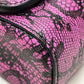 DOLCE &amp; GABBANA lace-patterned crossbody wallet bag, mini handbag, pochette, shoulder bag, leather, women's, purple-pink
