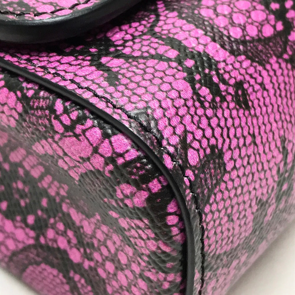 DOLCE &amp; GABBANA lace-patterned crossbody wallet bag, mini handbag, pochette, shoulder bag, leather, women's, purple-pink