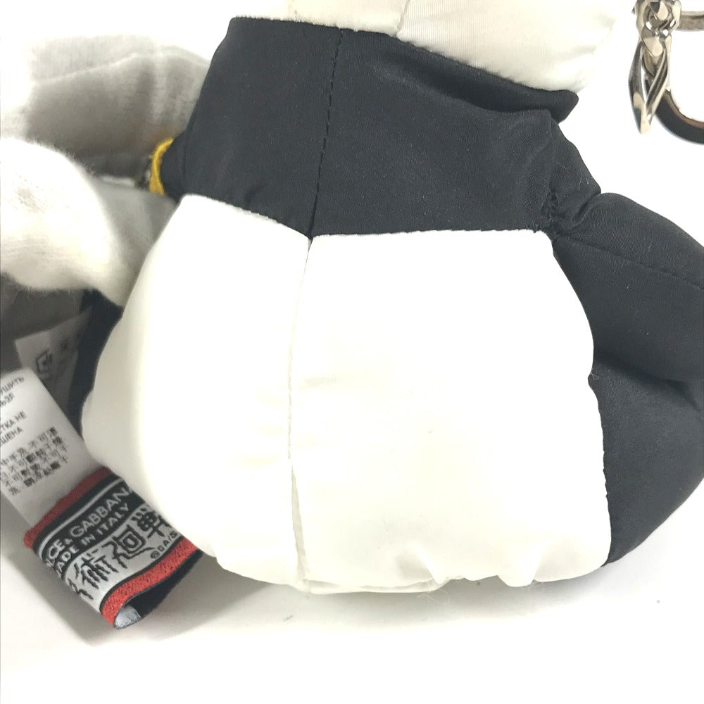 DOLCE&GABBANA ドルチェアンドガッバーナ パンダ 呪術廻戦コラボ バッグチャーム キーホルダー ナイロン メンズ ホワイト