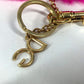 DOLCE&amp;GABBANA Heart Bag Charm Keychain with Fur, Women's, Pink