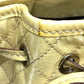 DOLCE &amp; GABBANA Quilted Drawstring Bag with Tassel, Chain Shoulder Bag, Patent Leather, Women's, Beige