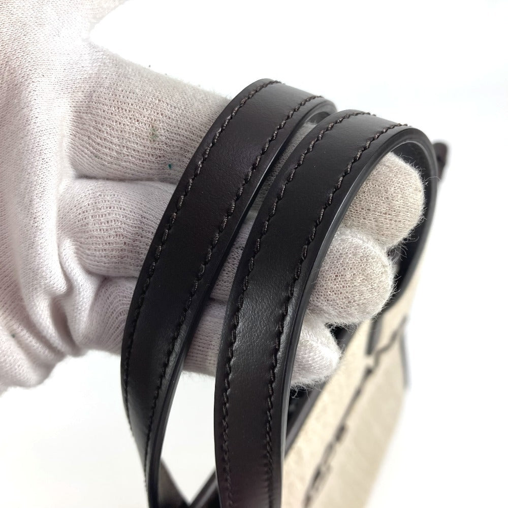 DOLCE&GABBANA BM2259 ショッピングバッグ 2WAYバッグ ショルダーバッグ 斜め掛け トートバッグ キャンバス/レザー ユニセックス ブラウン