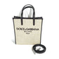 DOLCE&GABBANA BM2259 ショッピングバッグ 2WAYバッグ ショルダーバッグ 斜め掛け トートバッグ キャンバス/レザー ユニセックス ブラウン