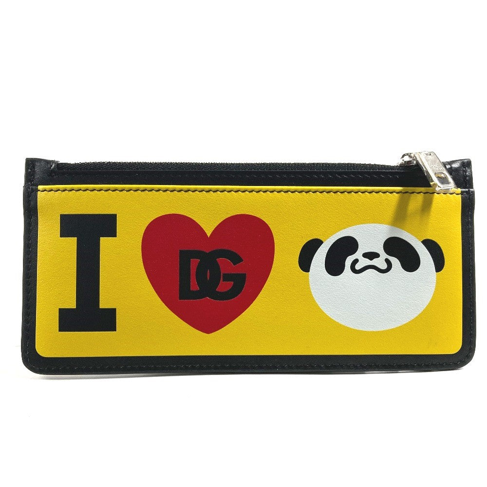 DOLCE&GABBANA 呪術廻戦コラボ パンダ フラグメントケース 財布 小銭入れ コインケース レザー メンズ ブラック