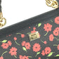 DOLCE &amp; GABBANA Floral Sicily Bag, 2-Way Handbag/Shoulder Bag, Leather, Women's, Black, Red, and Green
