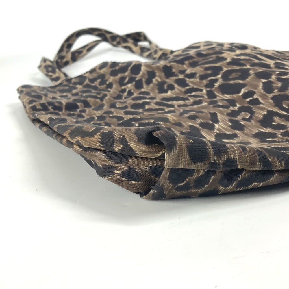 DOLCE &amp; GABBANA Leopard Print Eco Bag Shoulder Bag Tote Handbag Nylon Women's Brown
