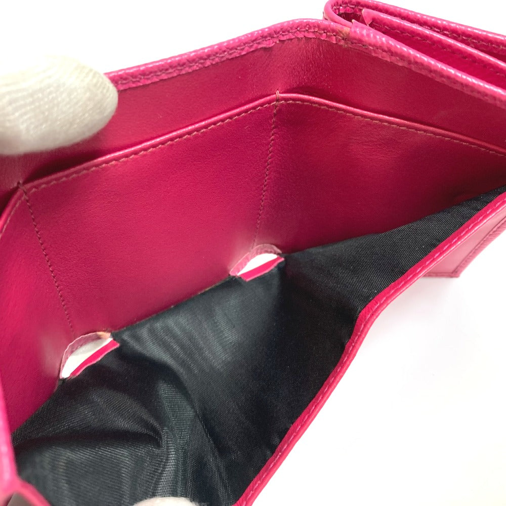 DOLCE &amp; GABBANA DG Rhinestone Compact Wallet, Tri-fold Leather Wallet, Women's, Pink