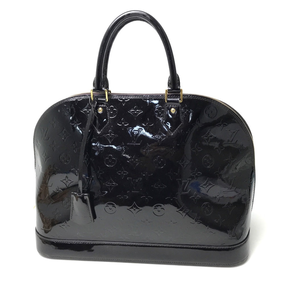 LOUIS VUITTON M93595 Monogram Vernis Alma GM Shoulder Bag/Handbag in Canvas/Patent Leather, Women's, Amaranth Dark Purple