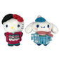 SANRIO Osaka Shinsaibashi Limited Edition, Japan Set of 6 plush toys with kimono and Japanese patterns, featuring mascot holders. Kitty, Cinnamon, Kuromi, Piano, Pompompurin, and My Melody Key Holder Bag Charm charm Canvas Multicolore Used