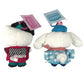 SANRIO Osaka Shinsaibashi Limited Edition, Japan Set of 6 plush toys with kimono and Japanese patterns, featuring mascot holders. Kitty, Cinnamon, Kuromi, Piano, Pompompurin, and My Melody Key Holder Bag Charm charm Canvas Multicolore Used