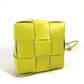 BOTTEGA VENETA 680218 Small Cassette Crossbody Bucket Bag, Crossbody Bucket Pochette Shoulder Bag in Calfskin Leather, Kiwi and Light Green