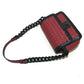 BOTTEGA VENETA 339270 Intrecciato Mini Chain Shoulder Bag in Lambskin, Red and Black