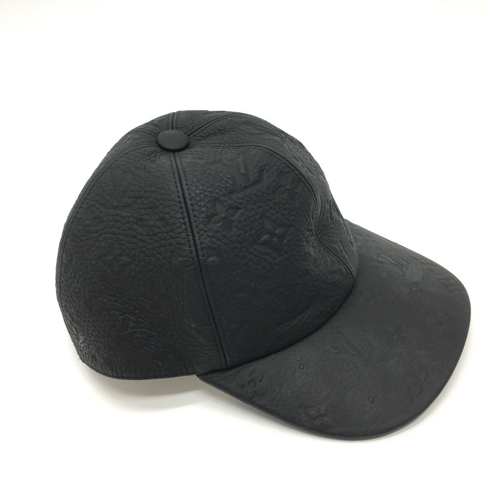 LOUIS VUITTON MP2605 Monogram 1.1 Leather Cap in Taurillon Leather, Black, Men's