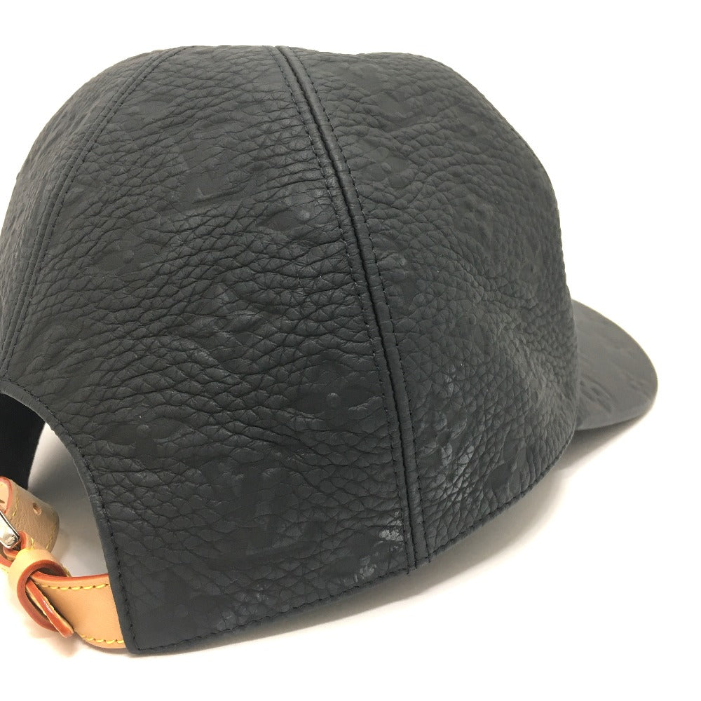 LOUIS VUITTON MP2605 Monogram 1.1 Leather Cap in Taurillon Leather, Black, Men's