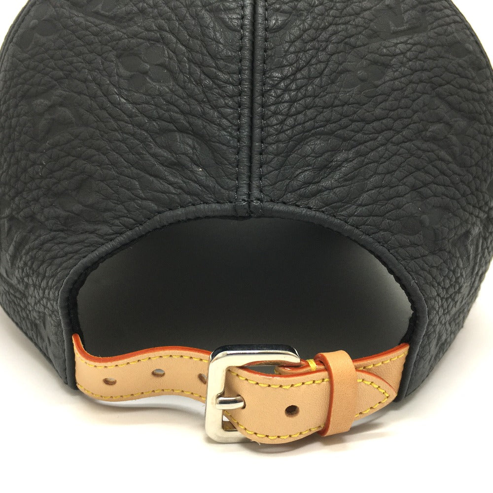 LOUIS VUITTON MP2605 Monogram 1.1 Leather Cap in Taurillon Leather, Black, Men's