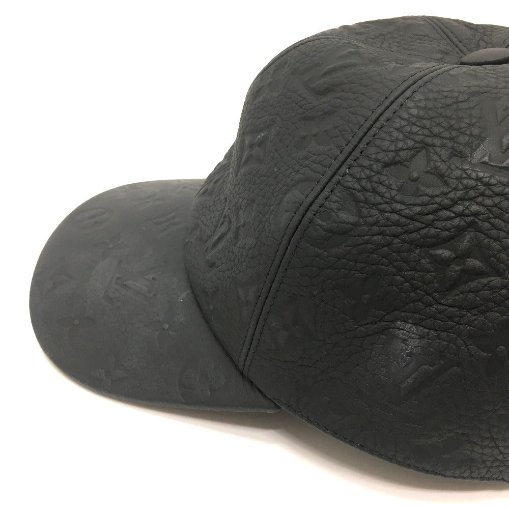 LOUIS VUITTON MP2605 Monogram 1.1 Leather Cap in Taurillon Leather, Black, Men's