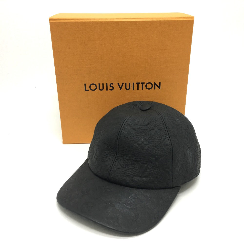 LOUIS VUITTON MP2605 Monogram 1.1 Leather Cap in Taurillon Leather, Black, Men's