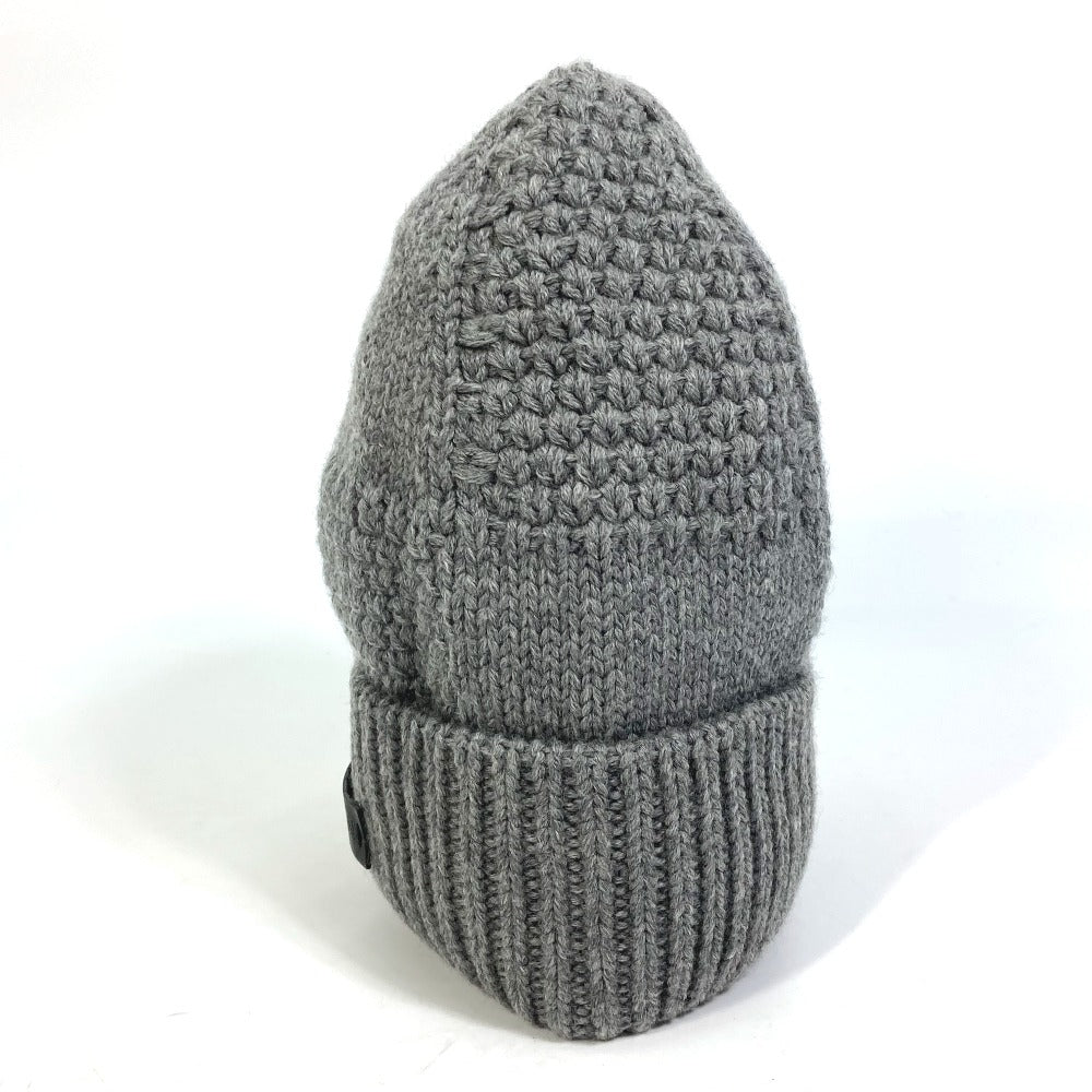 LOUIS VUITTON M74404 Damier Bonnet Helsinki Beanie Knit Cap, Wool, Unisex, Gray