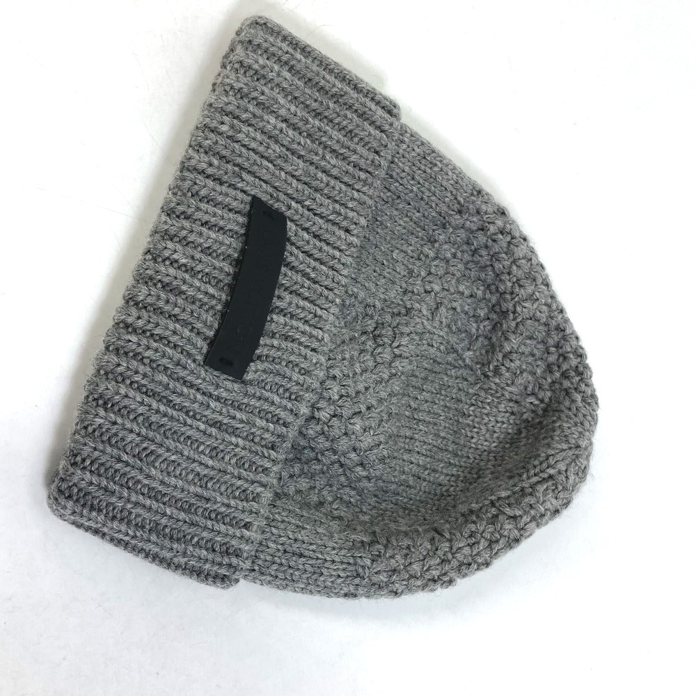 LOUIS VUITTON M74404 Damier Bonnet Helsinki Beanie Knit Cap, Wool, Unisex, Gray