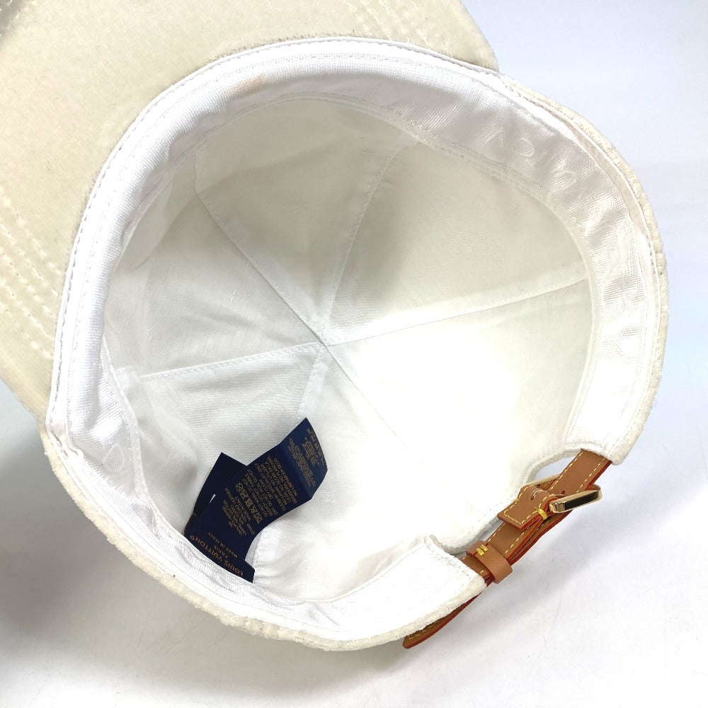 LOUIS VUITTON MP3421 Monogram Velvet Newsboy Cap, Men's, Brown White, Polyester