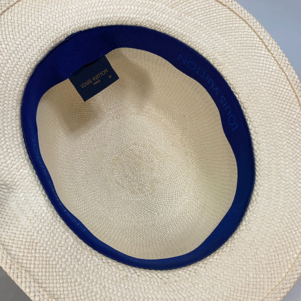 LOUIS VUITTON M76762 Monogram Watercolor Chapeau Summertime Straw Bucket Hat, Women's, Blue