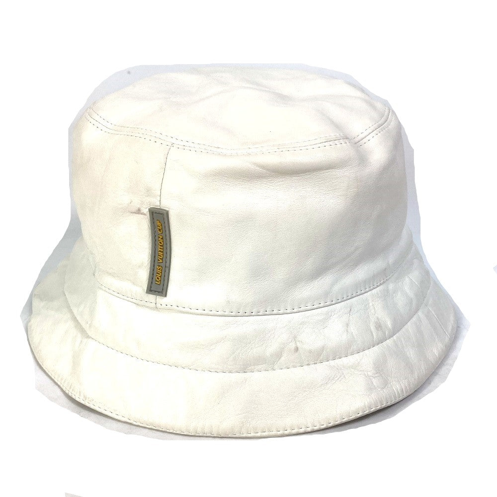 LOUIS VUITTON Louis Vuitton Cup LVCUP Bucket Hat, Leather, Women's, White