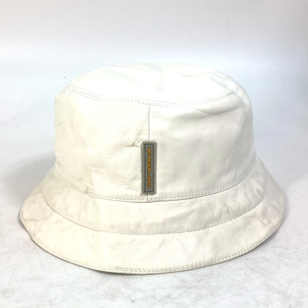 LOUIS VUITTON Louis Vuitton Cup LVCUP Bucket Hat, Leather, Women's, White